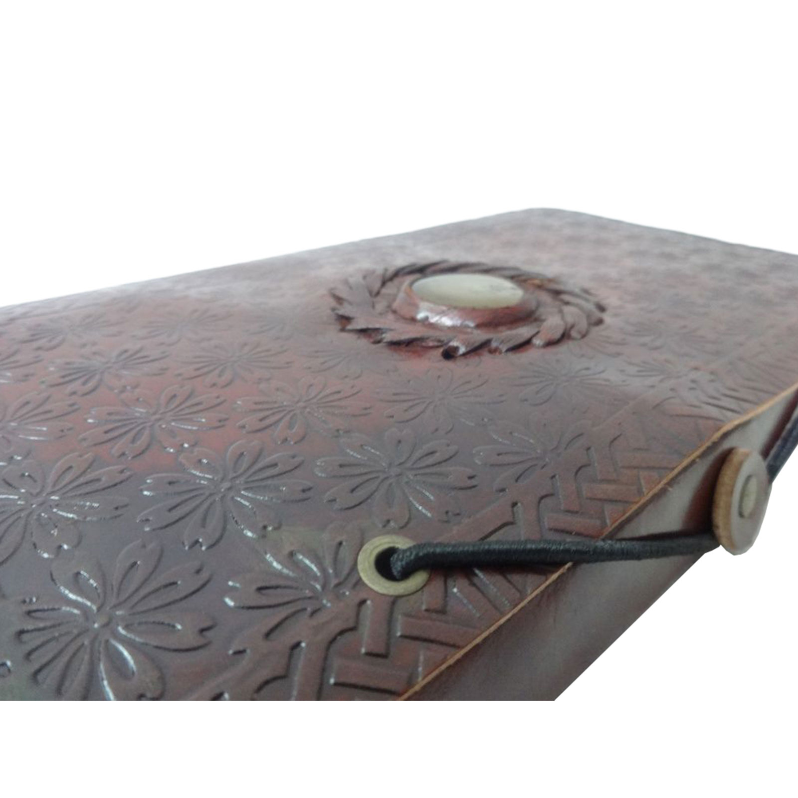 Traditional Vintage Genuine Leather Embossed Notebook Journal Memory Diary 9 x 5